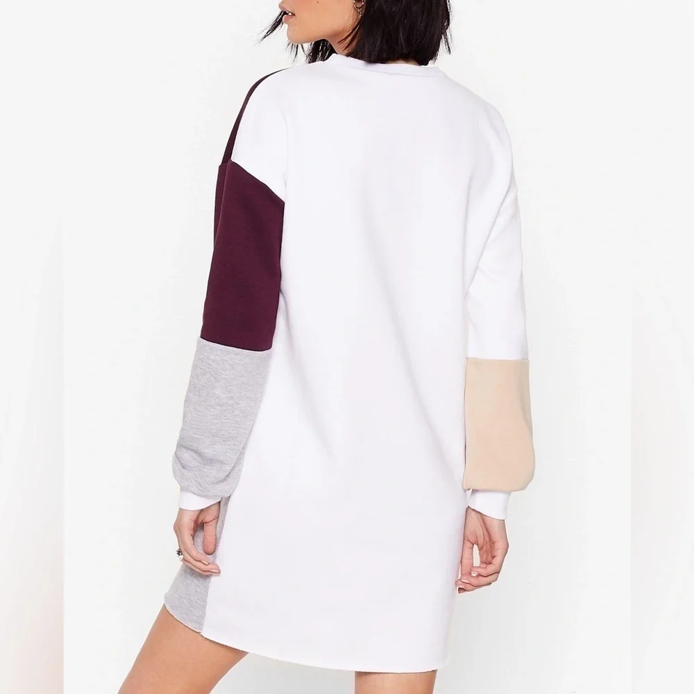 Colorblock You Out Sweatshirt Dress - Picture 4 of 4